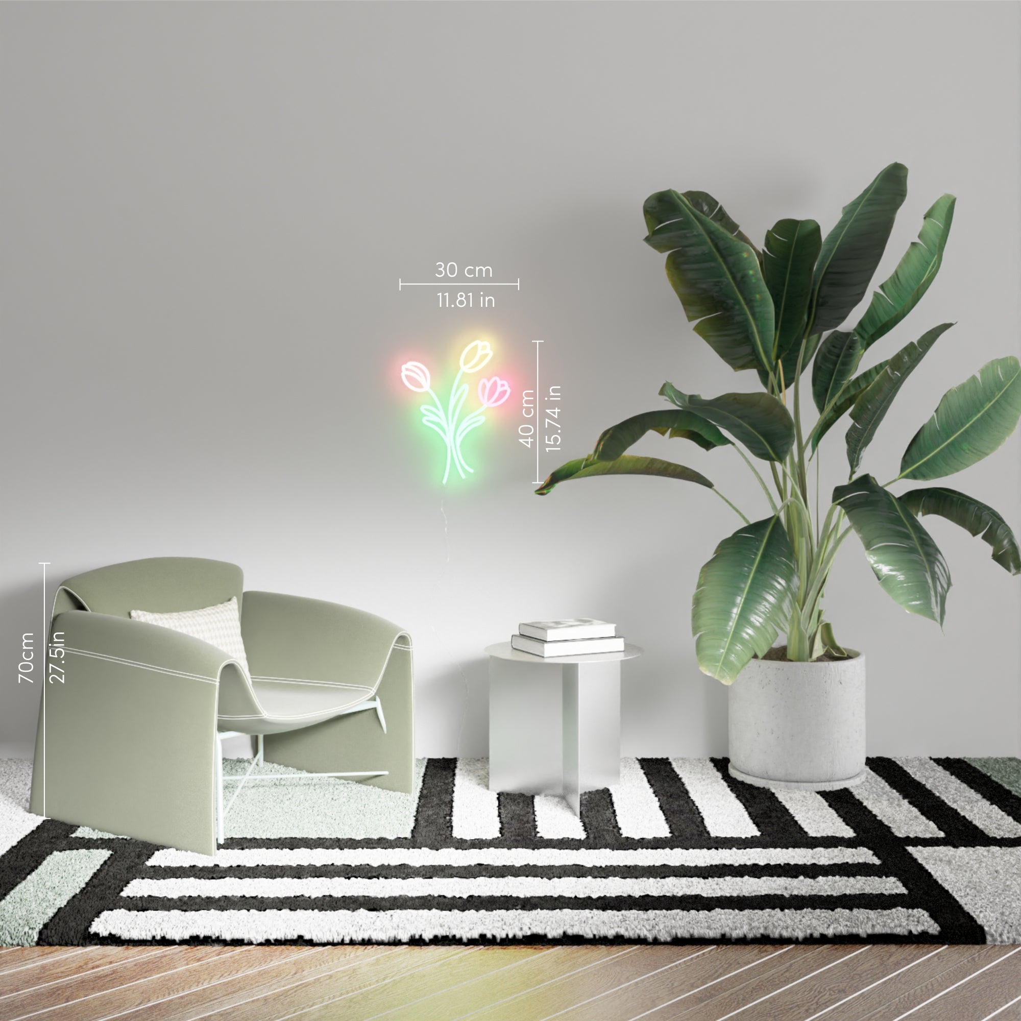Tulipes by Coucou Suzette, Zeichen aus LED-Neonlicht